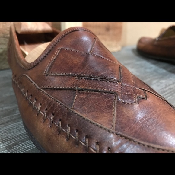 Santoni Woven Leather Slip On main image 4