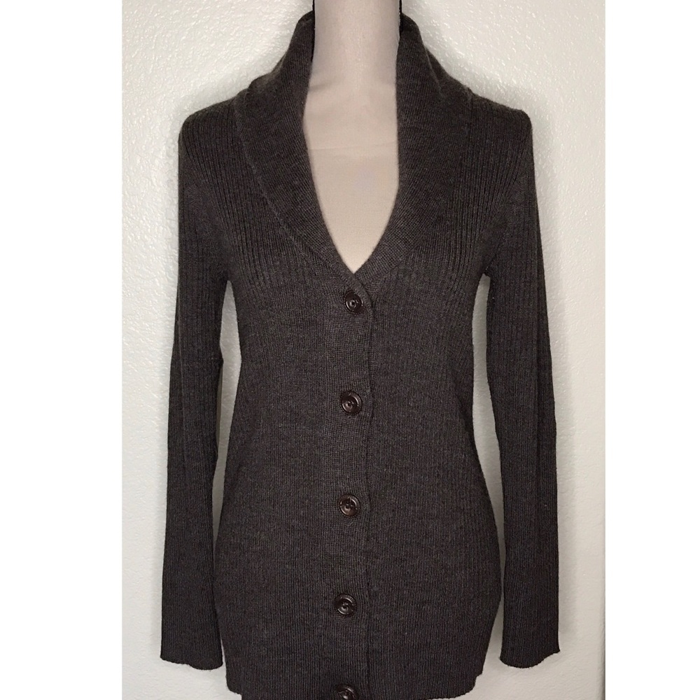 Cynthia Rowley Brown Merino Wool Sweater