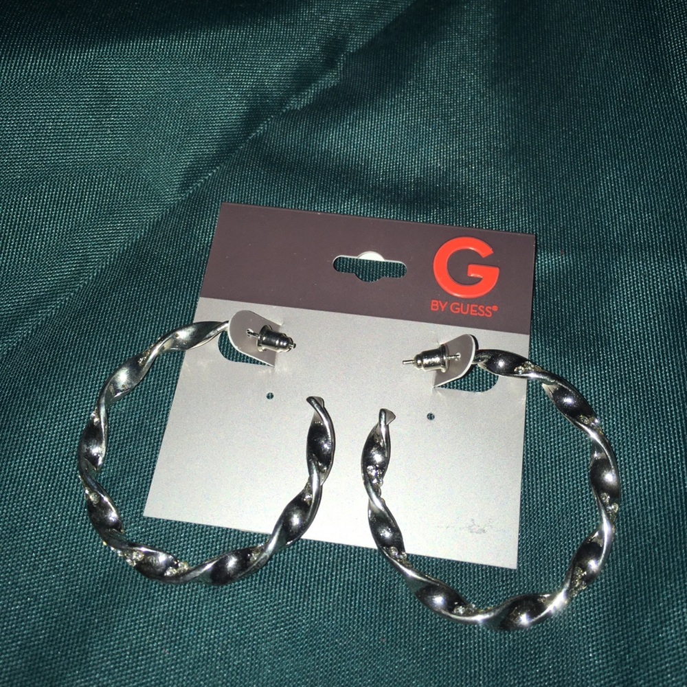 Silver hoop earrings