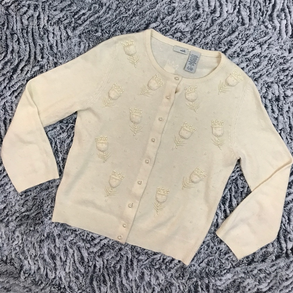 RARE Anthropologie Odille Embroidered Cardigan