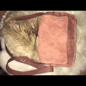 Brown leather bag crossover