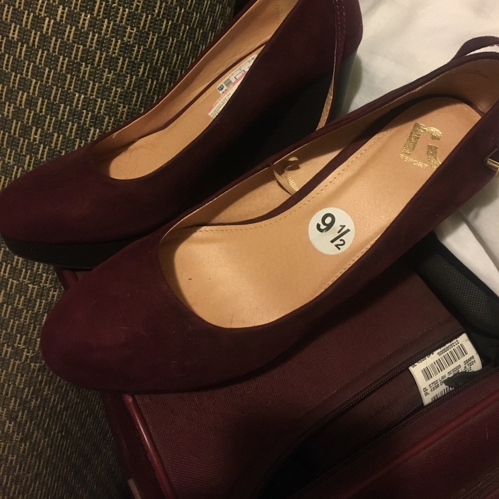 Platform wedged heels, new, never worn. Ross.