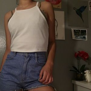 White halter top