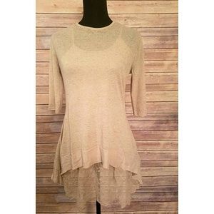 Simply Noelle 3/4 Sleeve Top w/ Lace