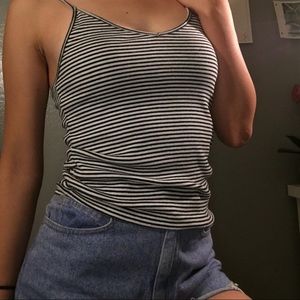 Stripped spaghetti strap