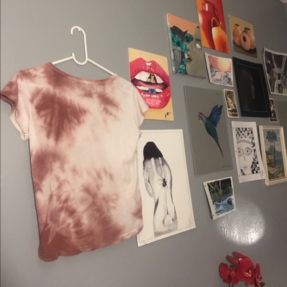 Pink Tie dye crop top tee - Picture 2 of 2