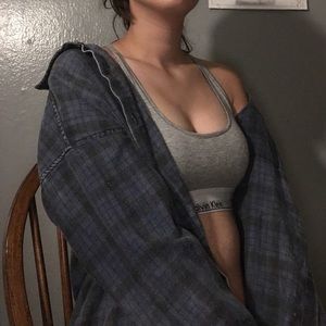 Faded blue flannel