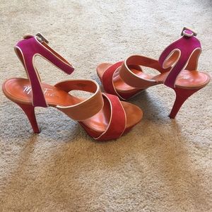 Marc Fisher Orange Strappy Heels