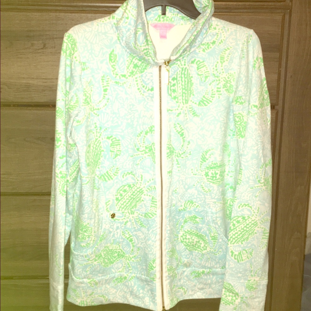 Lilly pulitzer Leona zip up Large
