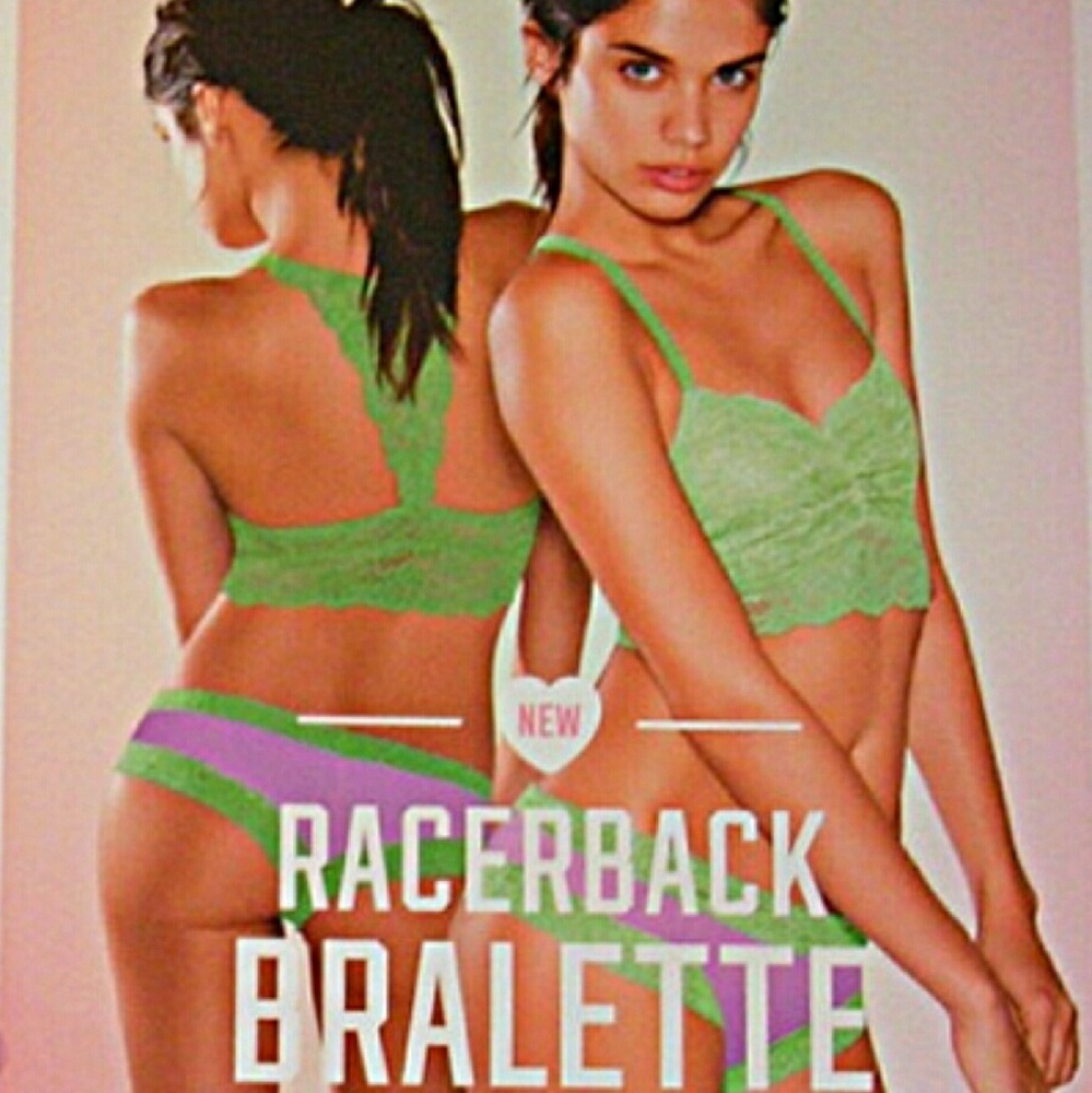 3 Victoria's Secret PINK Lacey Racerback Bralettes