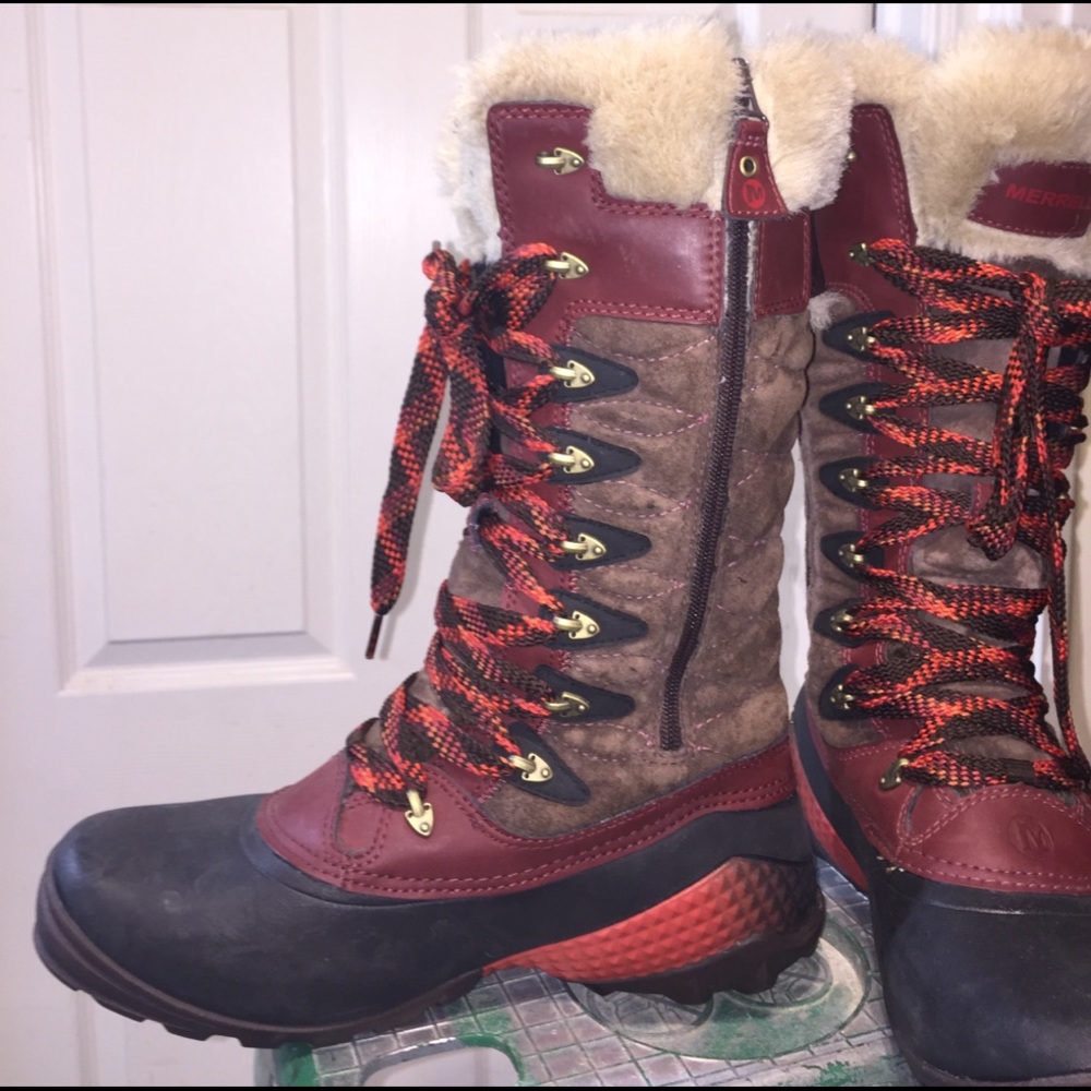 Merrell tall snow boots.