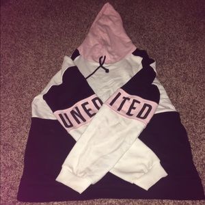 UNEDITED Forever 21 Hoodie Pink Black White Sweats