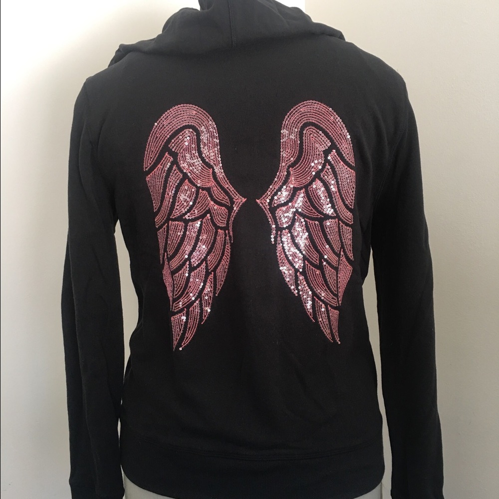 Angel wing Victoria secret zip hoodie bling