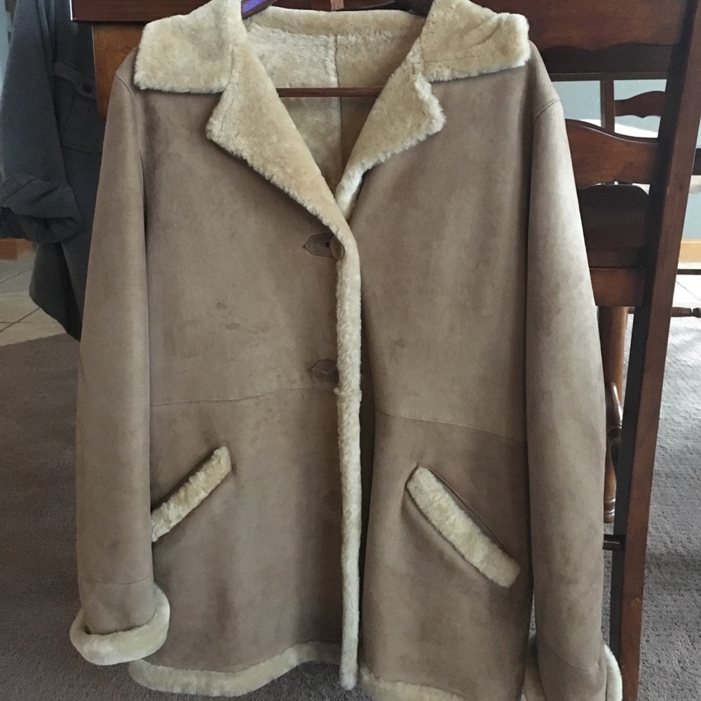 Authentic Blue Label Shearling Coat.