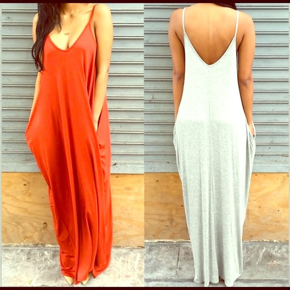 🛍️Oversized Bohemian Dress Maxi Dress w/Pockets✨ - Picture 3 of 7