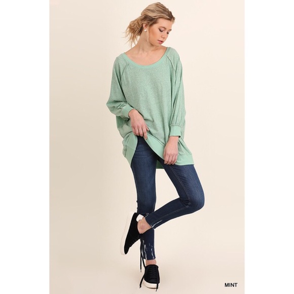 LAST ONE!! Oversized Boat Neck Top - Picture 2 of 4