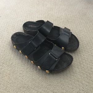 Sam & Libby Studded Birkenstock-Style Sandals