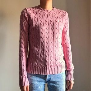 Sale❤️Ralph Lauren cable knit sweater in pink