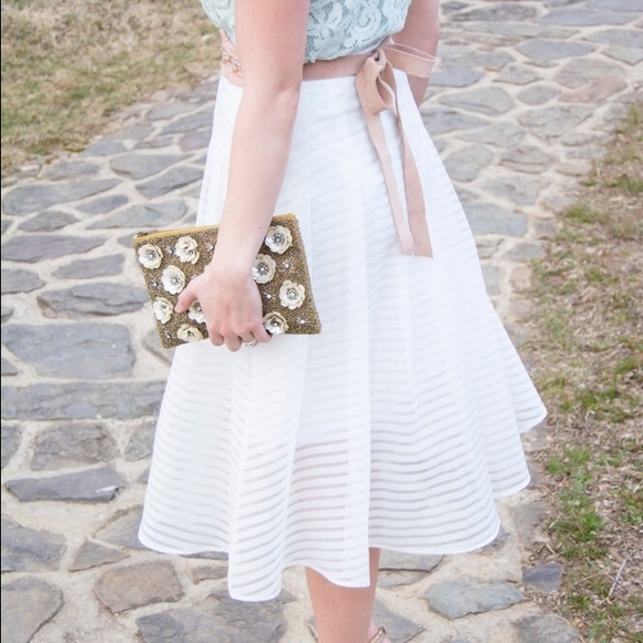 Anthropologie Dresses & Skirts - Anthropologie white midi skirt