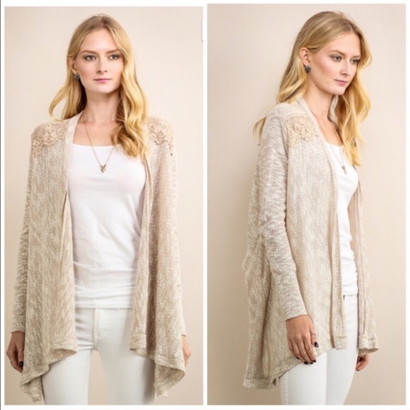 🌸Lace Detail Cardigan Sweater - Picture 2 of 4