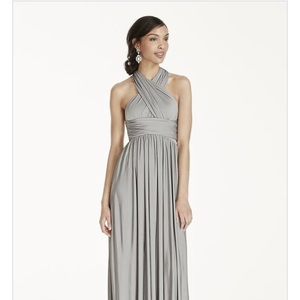 Davids bridal long jersey knit versa dress