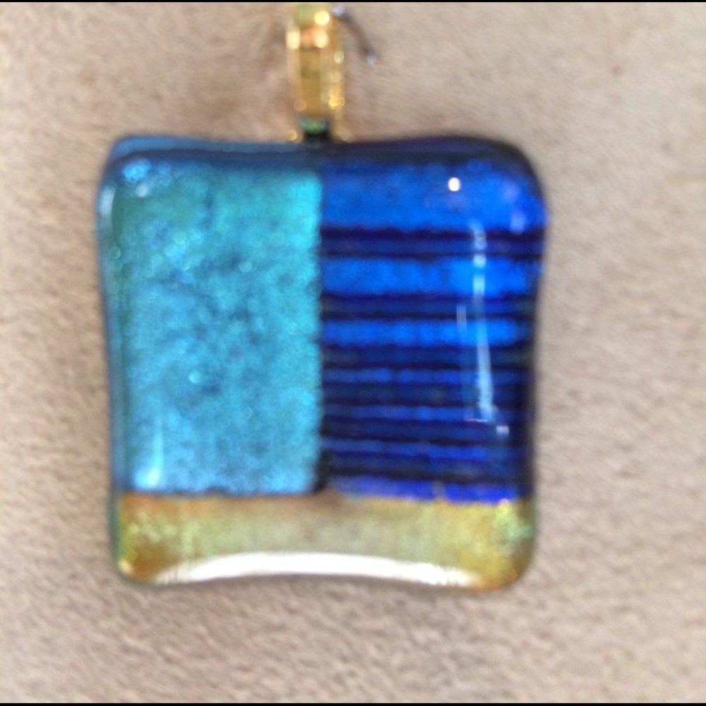 One-of-a-kind Handmade dichroic glass pendant