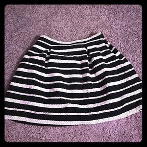 Black and white skirt.