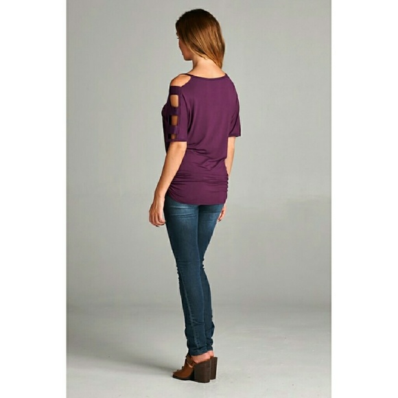 Dreamy Purple Cutout Sleeves - Picture 2 of 4