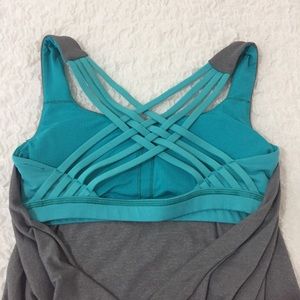 Lululemon Wild Tank / Gray + Turquoise