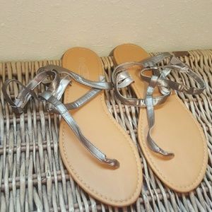 MUST GO-Silver Strappy Sandals