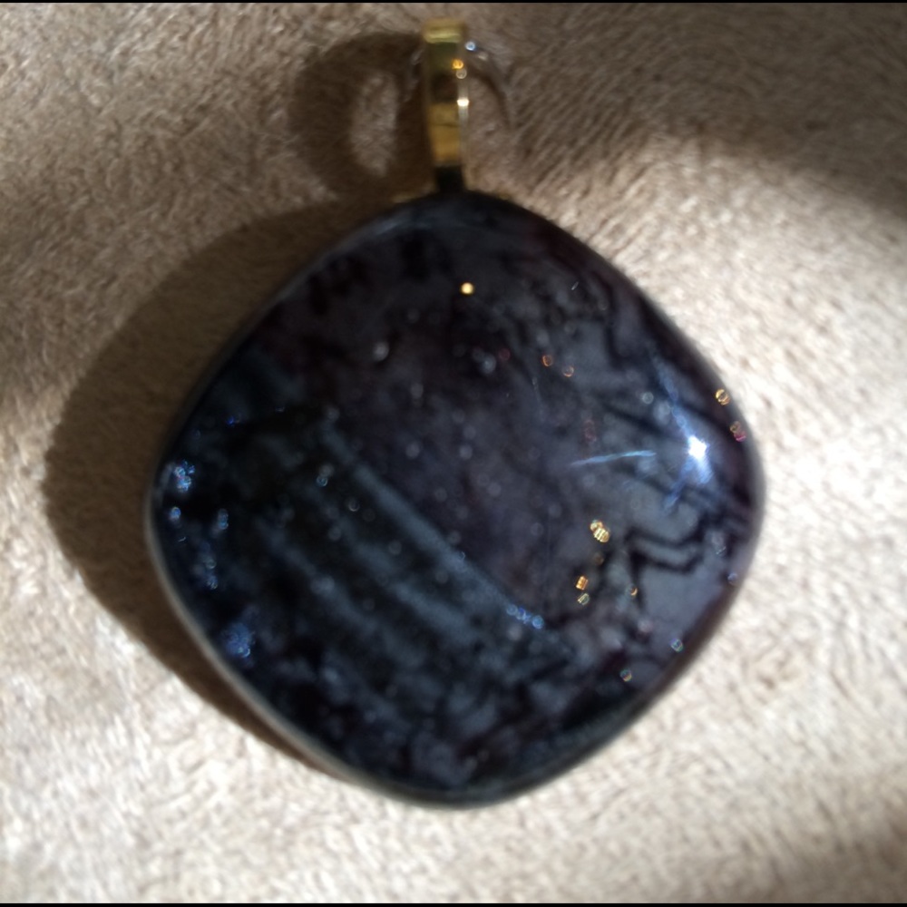 One-of-a-kind Handmade dichroic glass pendant