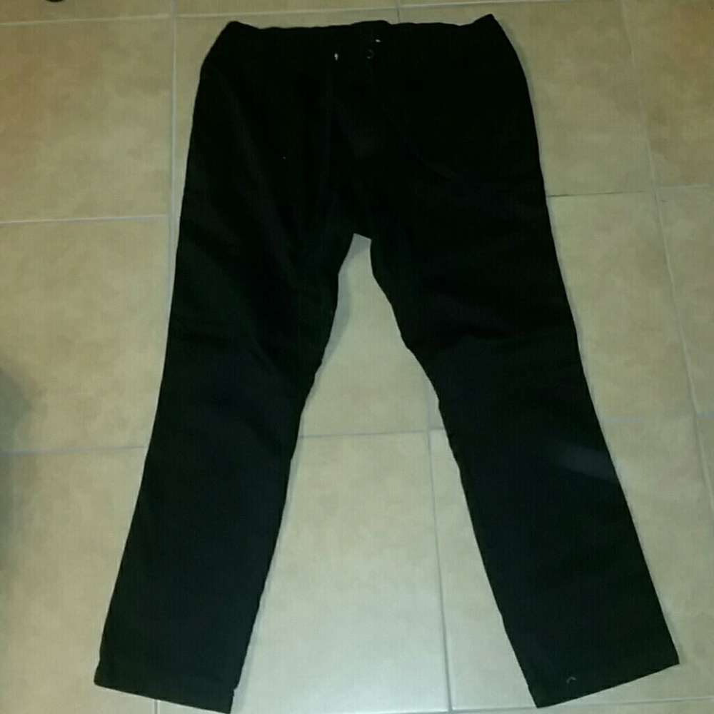 Black twill pants