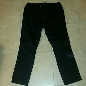 Black twill pants