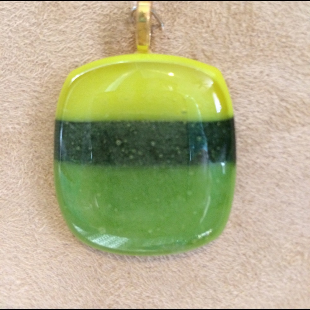 One-of-a-kind Handmade dichroic glass pendant