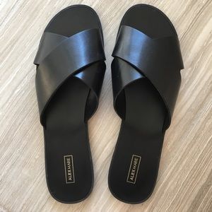 Black criss cross sandal size 9.5