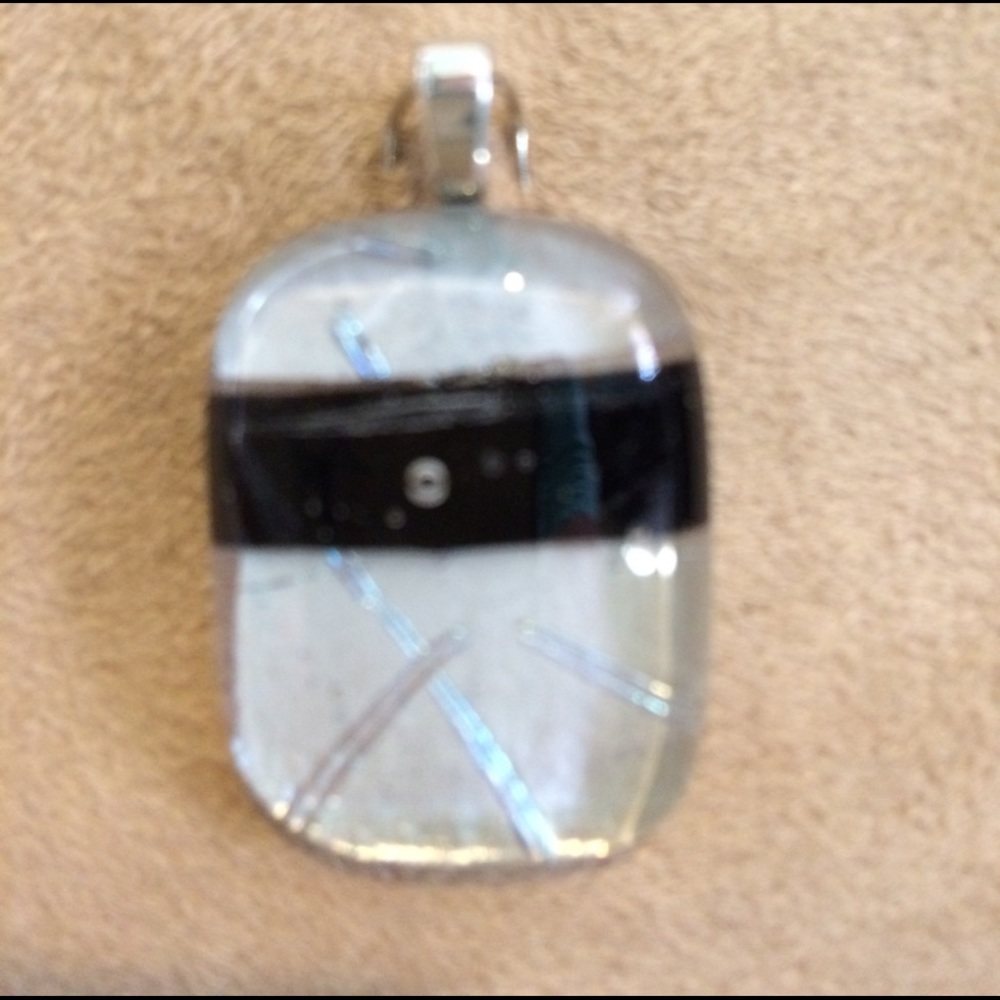One-of-a-kind Handmade dichroic glass pendant