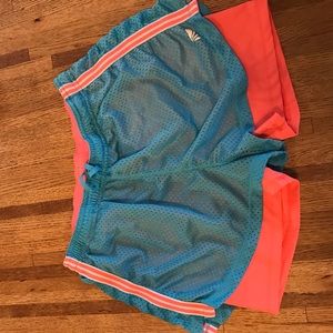 Coral and baby blue Track Shorts
