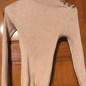 Ribbed mock neck sweater