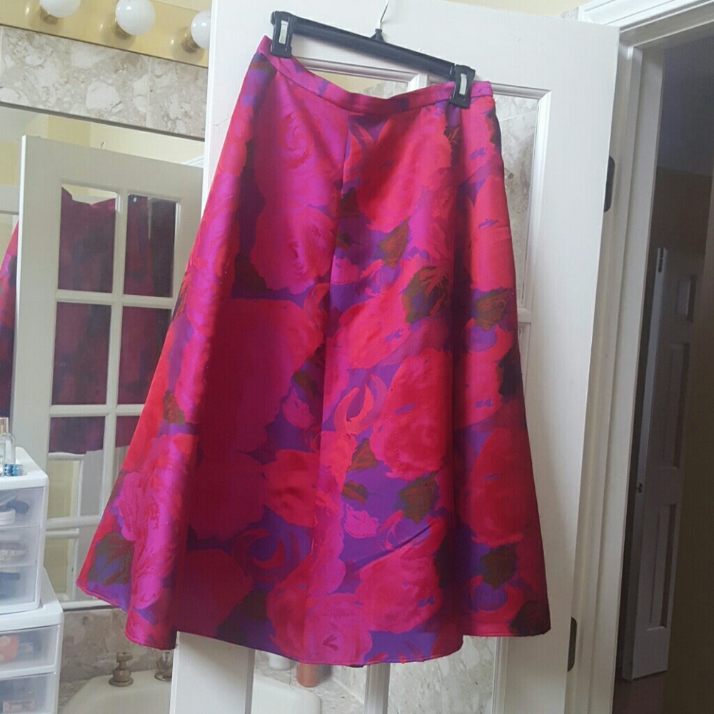 adrianna papell floral skirt