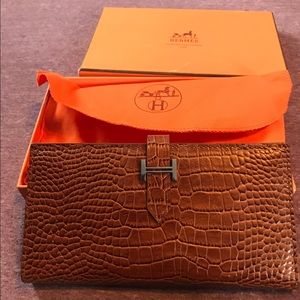 HERMES brown wallet