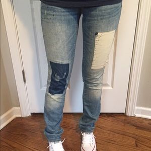 Gap straight leg distressed jeans