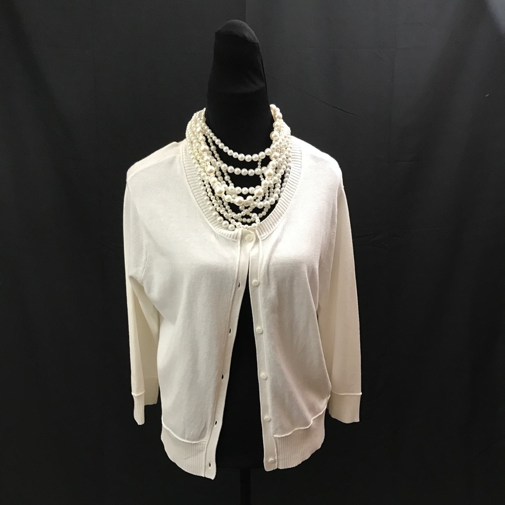 New York & Company XL white cardigan