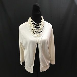 New York & Company XL white cardigan