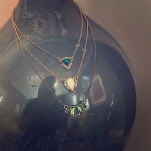 Green stone convertible necklace