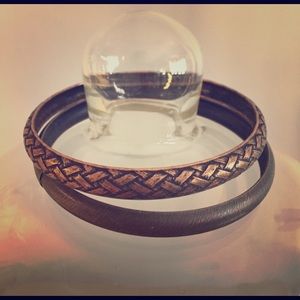 Set of 2 Bronze Colored Bracelets