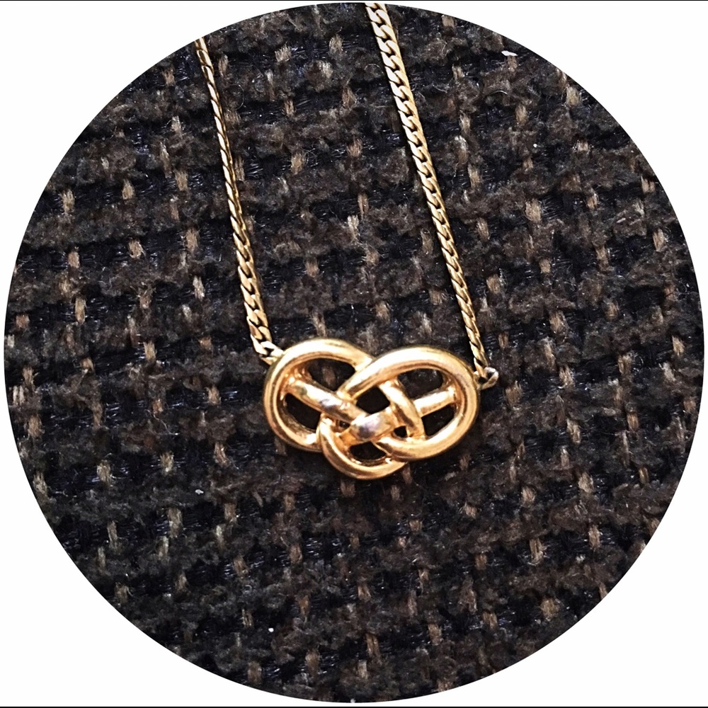 14k gold love knot necklace