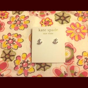 Kate Spade silver anchor earrings