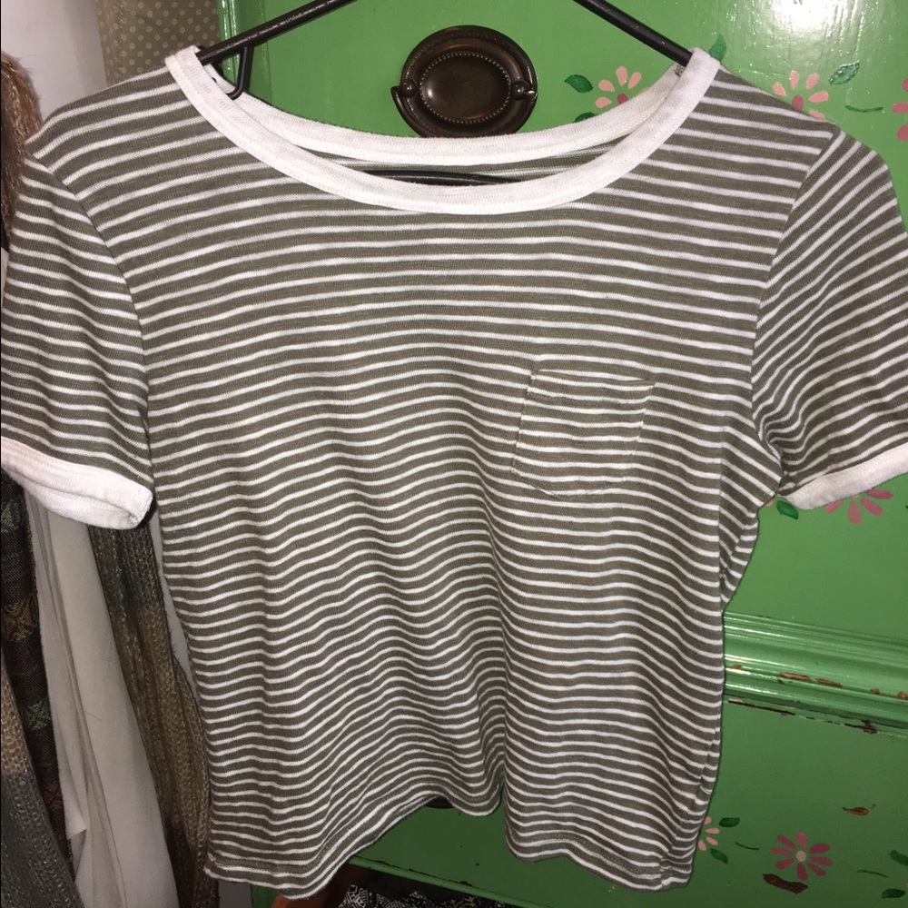Arizona striped crop top tee