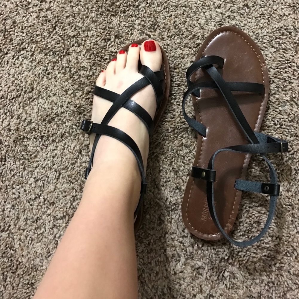 Target brand black and brown sandals - Picture 2 of 6