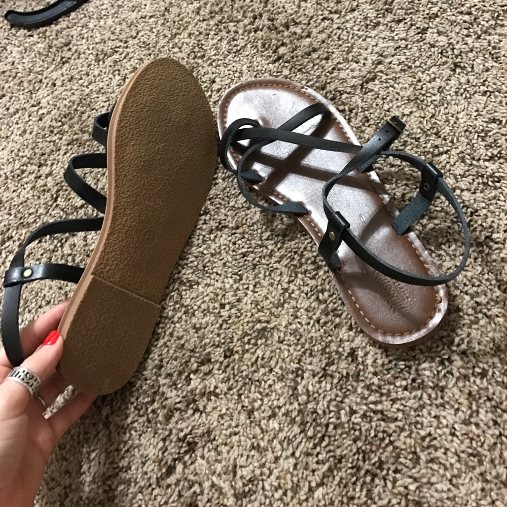 Target brand black and brown sandals - Picture 4 of 6